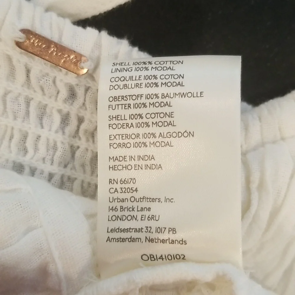 💕FREE PEOPLE💕 Chloe Top Cotton Sweetheart Neckline ~ White Medium  NWOT